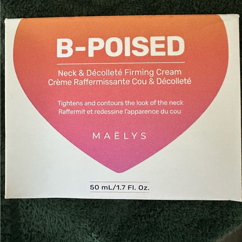 Maely’s B-POISED Neck & Décolleté Firming Cream
Brand new - u can see the seal